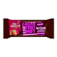 Go Natural Raw Cacao Almond Raspberry Bars 40g
