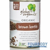 Global Organics Brown Lentils Organic 400g