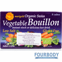 Marigold Health Foods Bouillon Cube Low Salt Purple (8 cubes) 72g