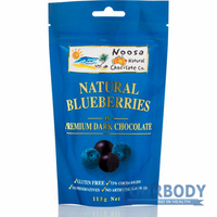 Noosa Natural Chocolate Co. Blueberries in Dark Choc 115g