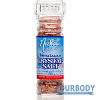Nirvana Himalayan Crystal Salt Granules in Glass Grinder 125g