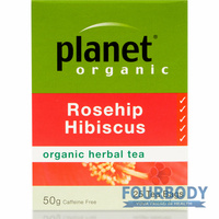 Planet Organic Rosehip Hibiscus 50g 25 tea bags