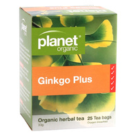 Planet Organic Ginkgo Plus 25s Tea Bags