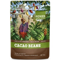Power Super Foods Cacao Beans Raw Organic 125g