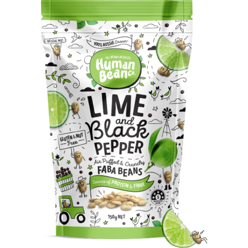 Human Bean Co Faba Beans Lime & Black Pepper 150g