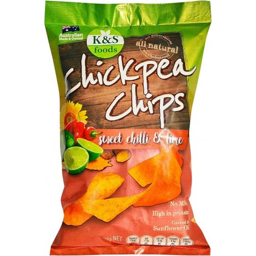 K & S Foods Chickpea Chips Sweet Chilli 175g