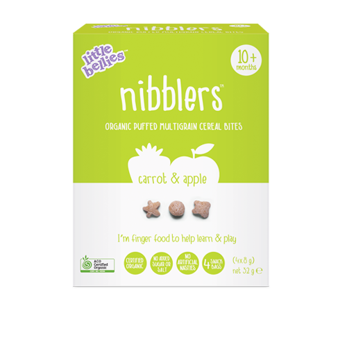Little Bellies Nibblers 4pk Carrot + Apple 32g