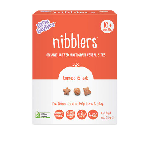 Little Bellies Nibblers 4pk Tomato + Leek 32g