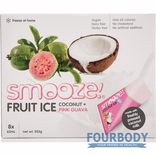 Smooze Fruit Ice Coconut & Pink Guava 8 x 65ml
