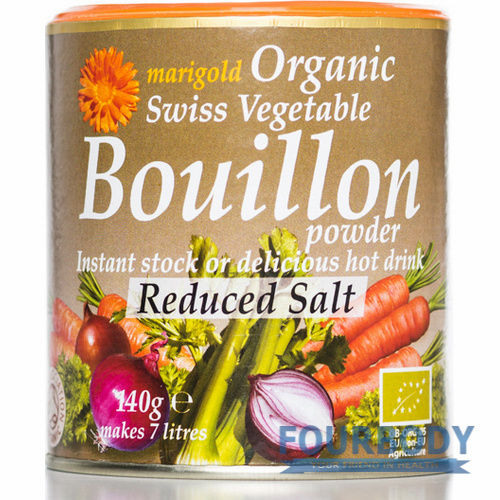 Marigold Health Foods Bouillon Org Reduced Salt Grey 140g