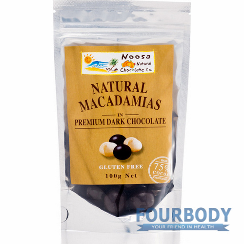 Noosa Natural Chocolate Co. Macadamias in Dark Choc 100g