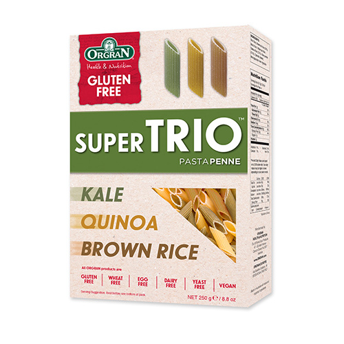 Orgran Super Penne Brown Rice Quinoa & Kale 250g