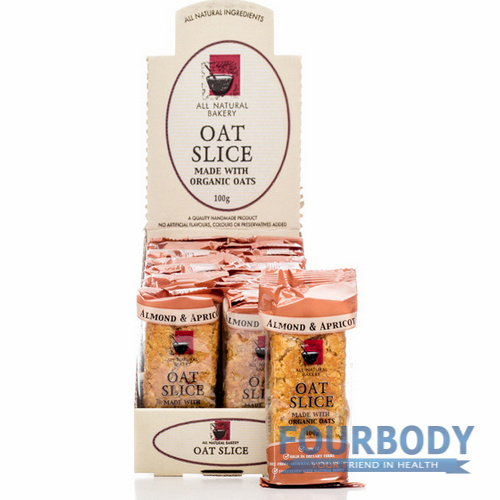Organic Oat Slice Almond & Apricot 100g