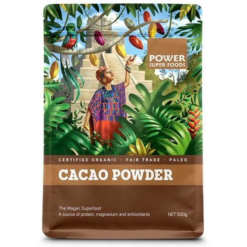 Power Super Foods Cacao Powder Raw Organic 250g