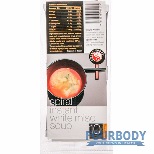 Spiral Foods Instant White Miso Soup 70g