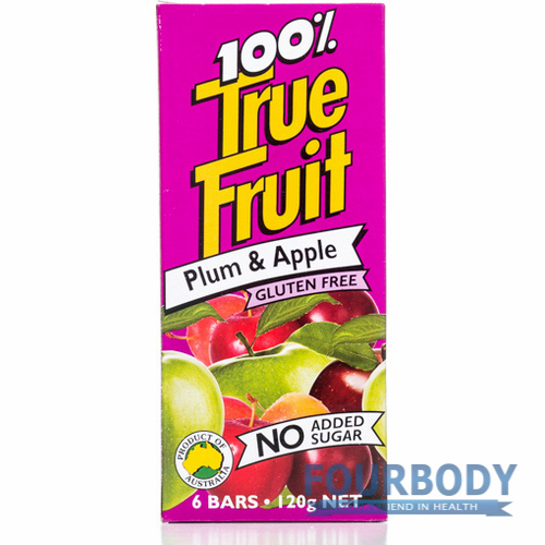 True Fruit Plum & Apple 6 bars x 20g