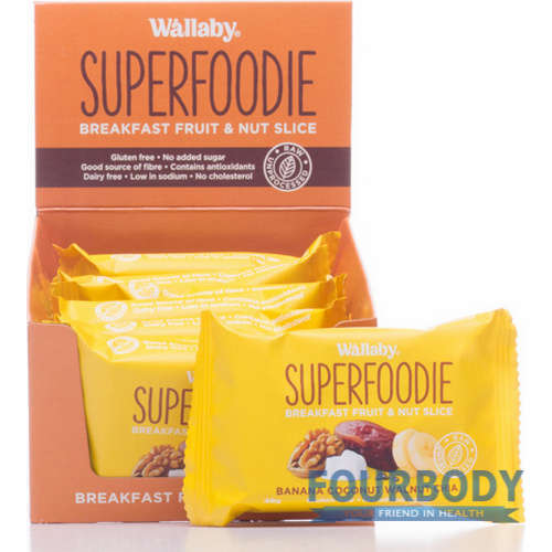 Wallaby Superfoodie Slices Banana Coconut Walnut Chia 48g